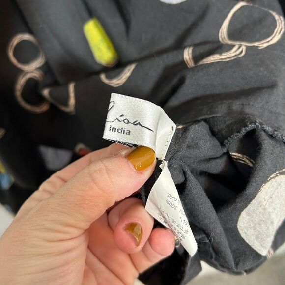 Mona Lisa Tunic Top Womens L Polka Dot Bubble Hem Pockets Artsy Lagenlook - Picture 6 of 7